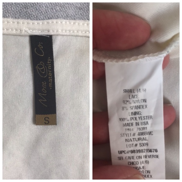 Cream lace maternity blouse size S - Picture 3 of 3